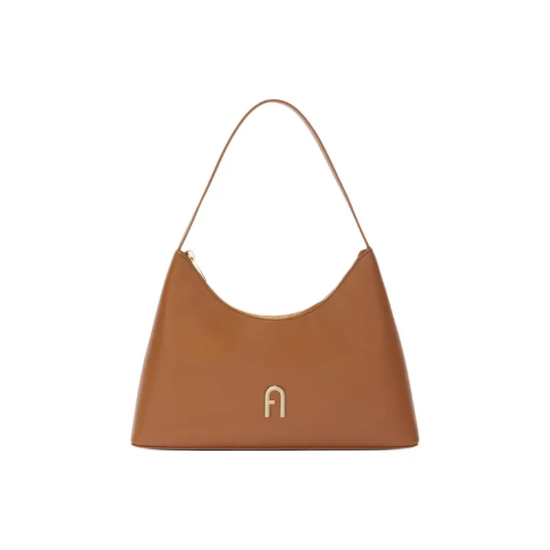 Furla Diamante Calfskin Handbag Shoulder Bag Small Size Women's Brandy-0