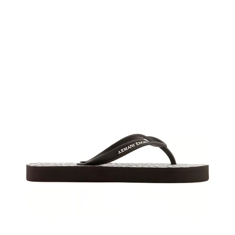 ARMANI EXCHANGEAE Rubber Sole Sports Slippers Women's Black-1