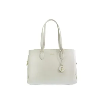 Furla Leather Tote Bag, Shopping Bag, Shoulder Bag, Handbag Women's Gray
