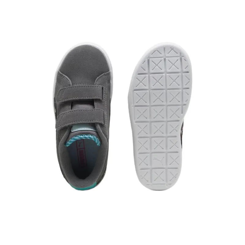 PUMA Anti-Slip Wear-Resistant Low-Top Kids Lifestyle Shoes Gray Children Aged 3-7 Years Old-3