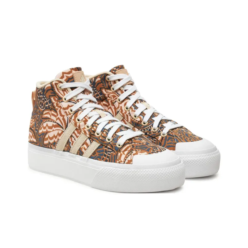 Adidas BRAVADA 2.0 Anti Slip Wear Resistant Mid Top Skateboard Shoes Women's Brown-2