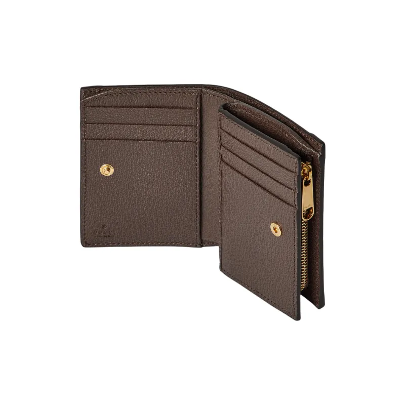 GUCCI Ophidia Canvas Wallet Unisex Beige & Dark Brown-5