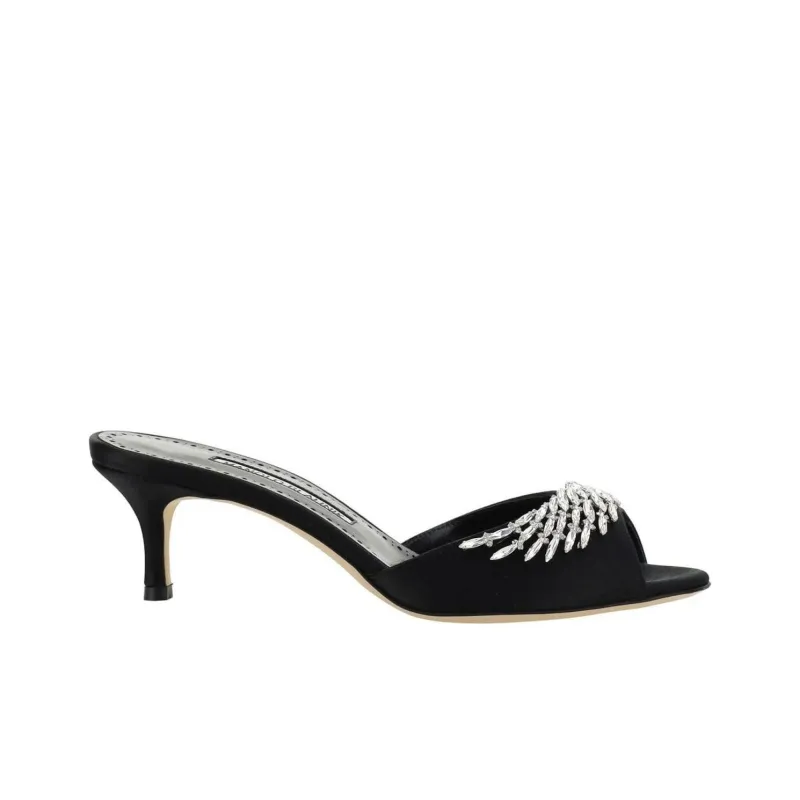 MANOLO BLAHNIK Fabio 50mm Crystal-embellished Mules-1