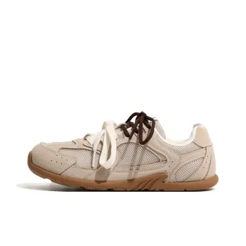 Dafu leaps forward Skateboard Shoes Women's Low Top Beige, Pink