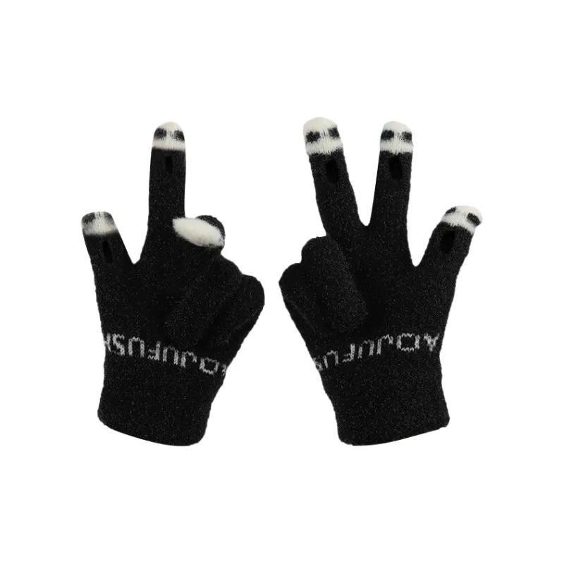 15 MINS Polyester Knit Gloves Unisex Multiple Colors-2