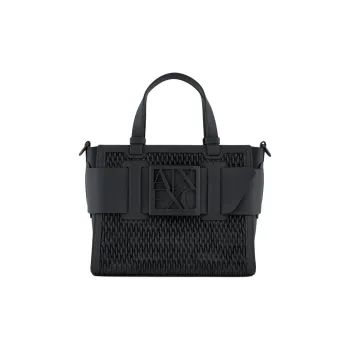 ARMANI EXCHANGEAE PU Tote Bag, Shopping Bag, Shoulder Bag, Crossbody Bag, Handbag Mini Women's Black