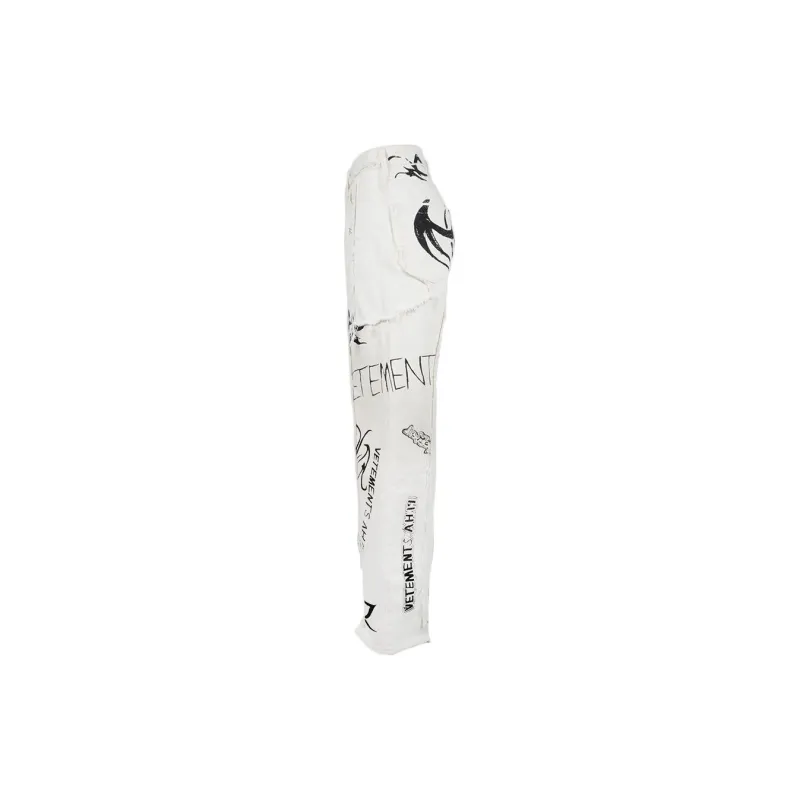 Vetements Jeans Women's White-2