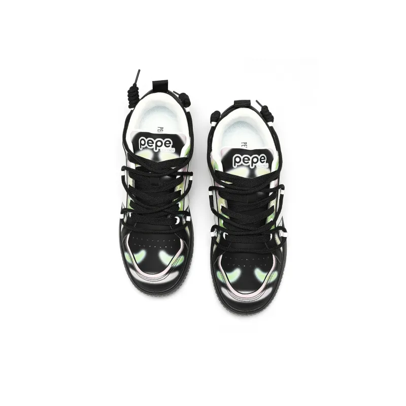 Pepe The Frog Cushioning Quick Dry Abrasion Resistant Breathable Height Increasing Low Top Skateboard Shoes Unisex-17