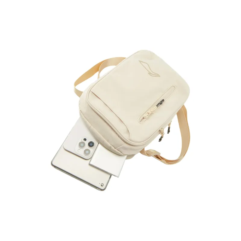 LiNing Sports Life Collection Polyester Shoulder Bag, Crossbody Bag Regular Unisex Ivory-4