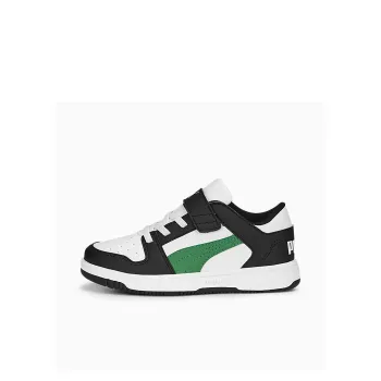 PUMA Rebound Layup Anti-Slip Wear-Resistant Low-Top Kids' Running Shoes Black White Kids'