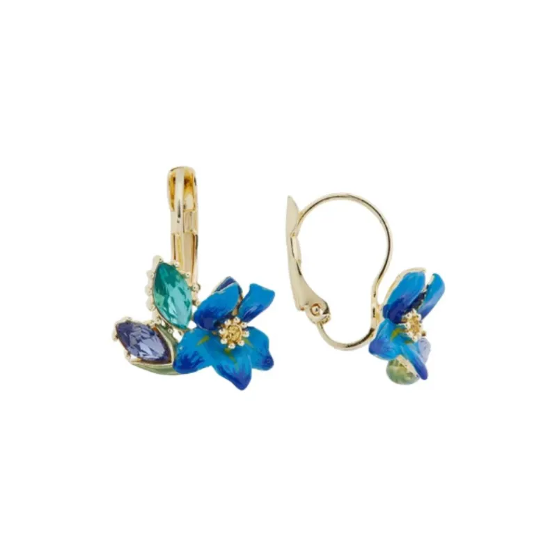 LES NEREIDES Gold Plated Earrings Women's Blue-1