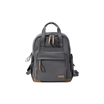 LEFF Nylon Fabric Baby And Mom Backpack Large Size Women's Stone Gray