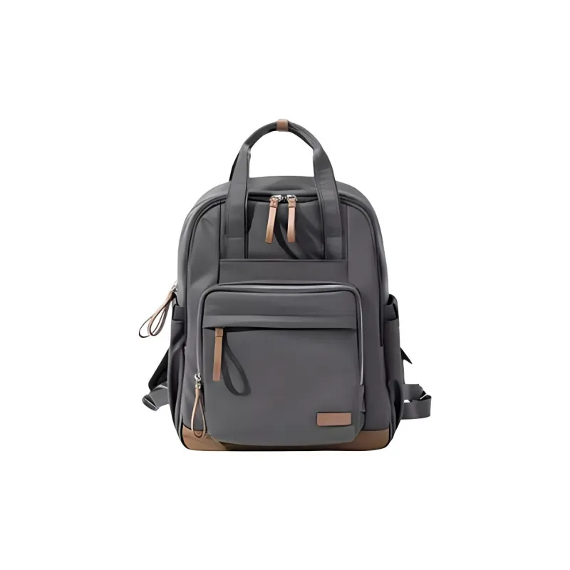 LEFF Nylon Fabric Baby And Mom Backpack Large Size Women's Stone Gray-0