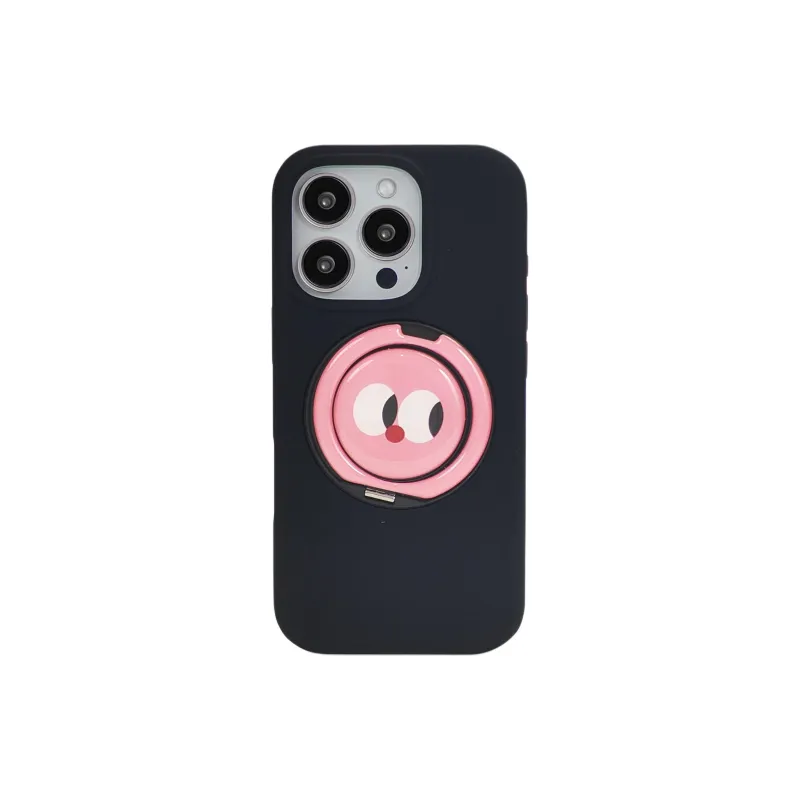 TXBX Silicone Material Cartoon Stand Liquid Phone Case Compatibility With Apple 16/15/14/13 Collection-6