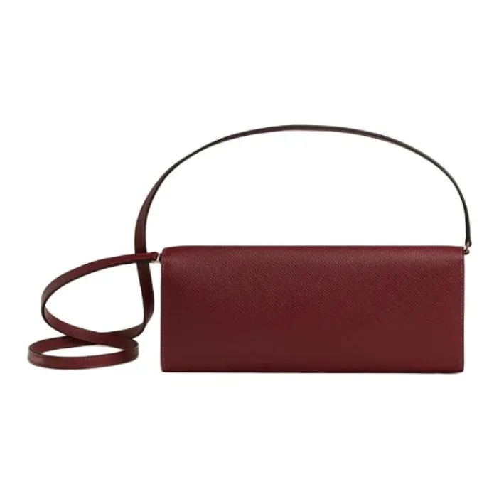 HERMES Chaine D'Ancre To Go Epsom Leather Pig Nose Bag Wallet Women's 55 Rouge Hermes Red-1