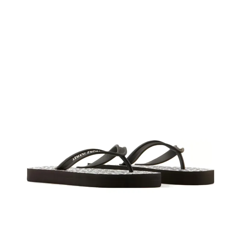 ARMANI EXCHANGEAE Rubber Sole Sports Slippers Women's Black-2