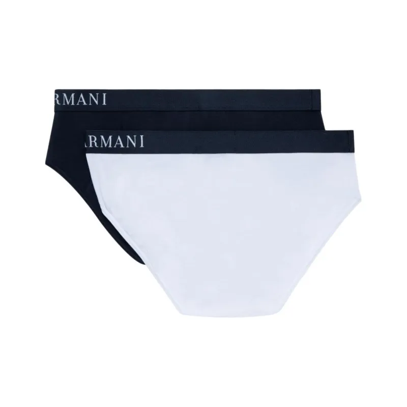 EMPORIO ARMANI FW24 Underpants Men's 2 Pack White+Navy Blue-0