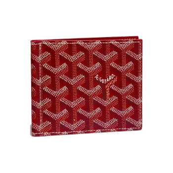GOYARD Saint-Thomas Canvas With Leather Wallet Unisex Red