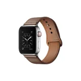 Stud Buckle Leather, Umber