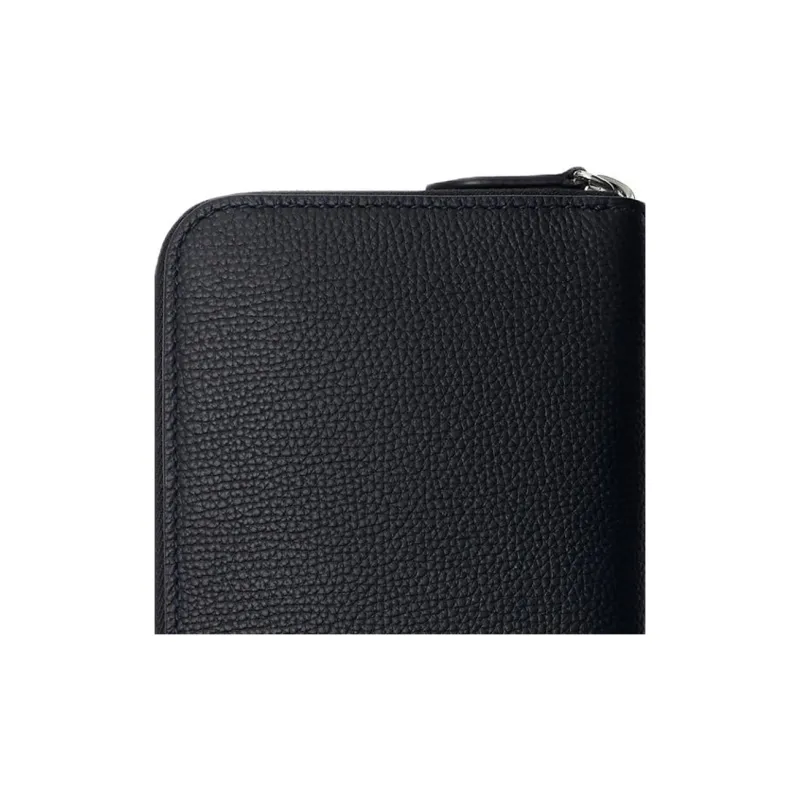 Burberry Grain Calfskin Wallet Men's Dark Marine Blue-4