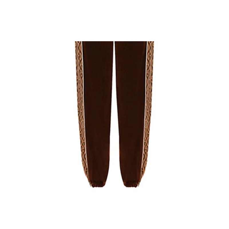 GUCCI Knitted Sports Pants Men's Brown-5