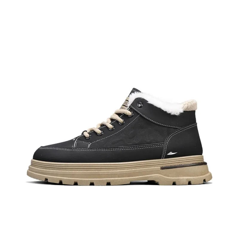 Kuding Martin Boots Men Black/Khaki-5