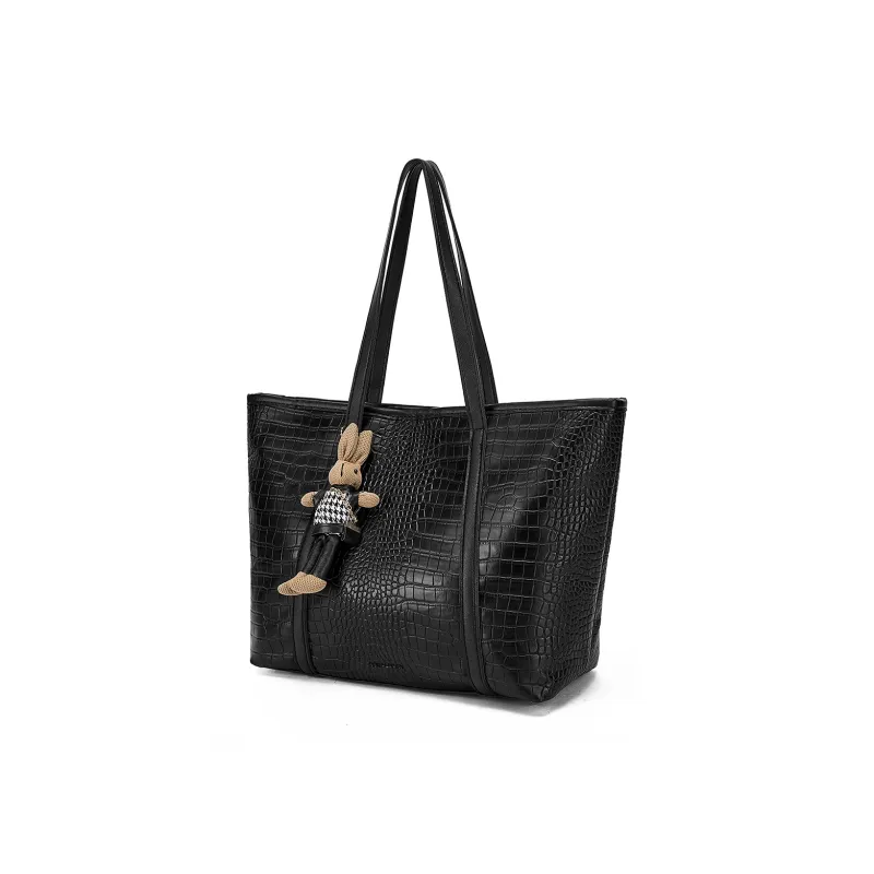 CORALDAISY Synthetic Leather Shoulder Bag Tote Regular Women's Mousse Black-1