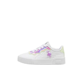 Trolls x PUMA Carina 2.0 Anti-Slip Wear-Resistant Low-Top Kids' Skateboarding Shoes White Children Aged 3-7 Years Old