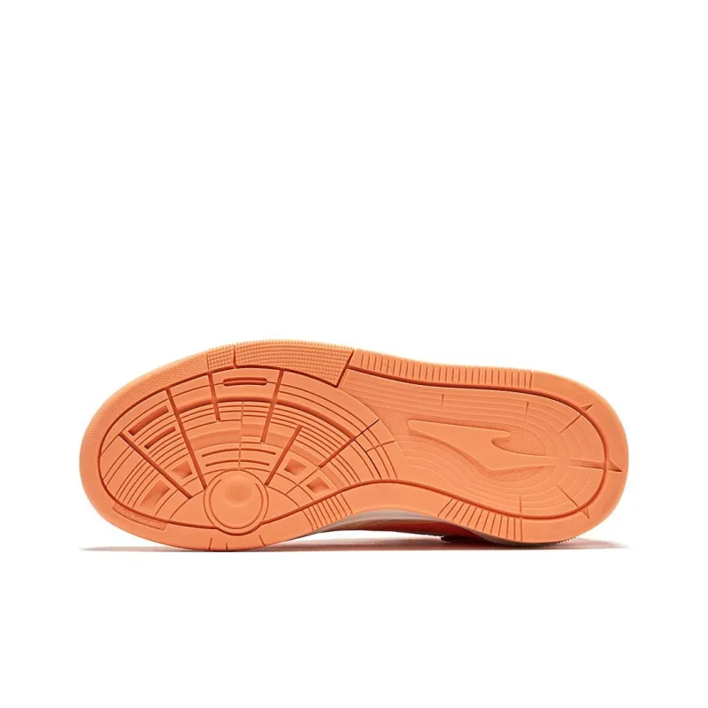 Erke No. 3 Single Anti Slip Wear Resistant Low Top Skateboard Shoes Women's Microcrystal White Cinnamon Orange-5