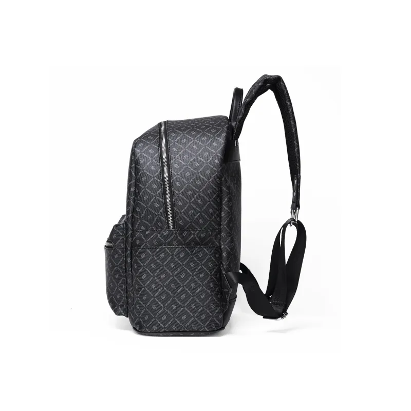 Old Man's Head PVC Polyvinyl Chloride Backpack Regular Unisex Black-2
