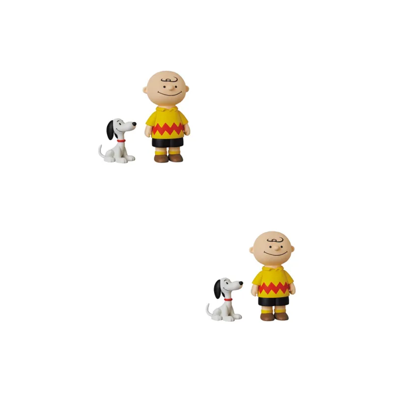 Medicom Toy Udf Peanuts Series12  50's Snoopy And Charlie Brown Figure Yellow-3