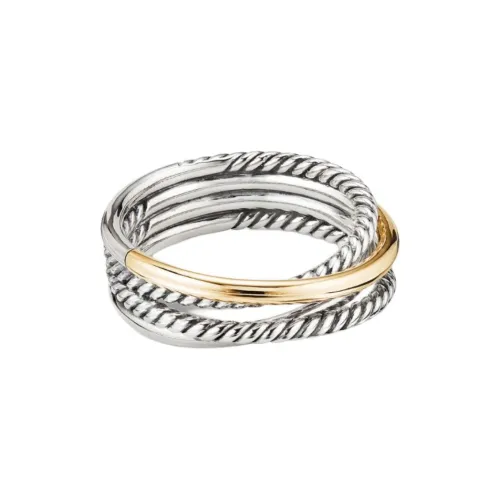 David Yurman 18K Yellow Gold And Sterling Silver Dy Mercer® Two Row Ring