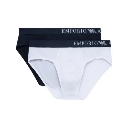 EMPORIO ARMANI FW24 Underpants Men's 2 Pack White+Navy Blue