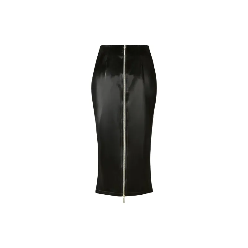 I.AM.GIA CARMEN PENCIL SKIRT Leather Long Skirts Women's Black-1
