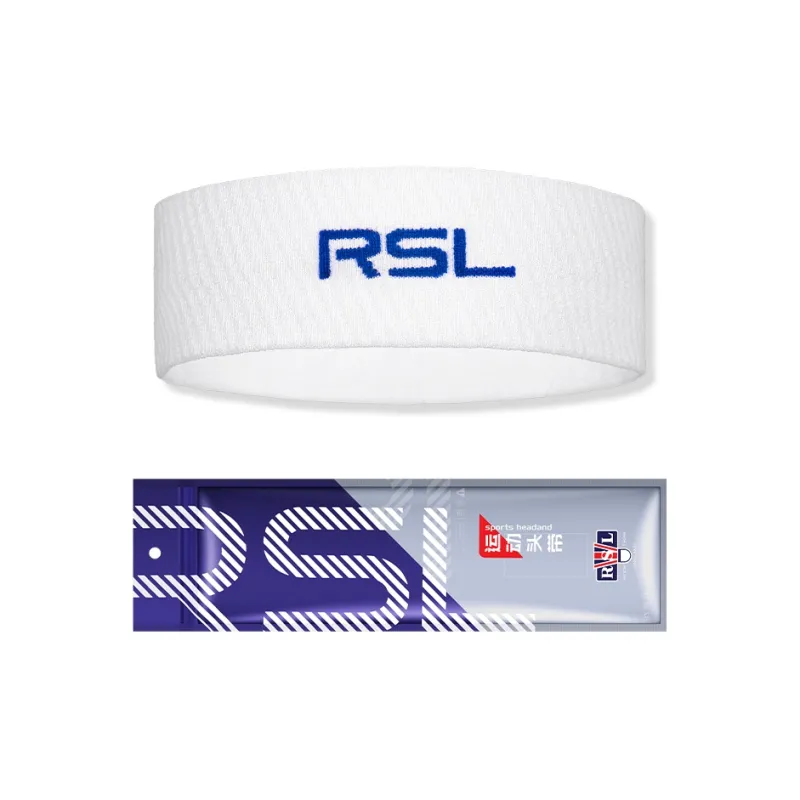 RSL Sweatbands Elastic Moisture Wicking White Polyamide Unisex-0