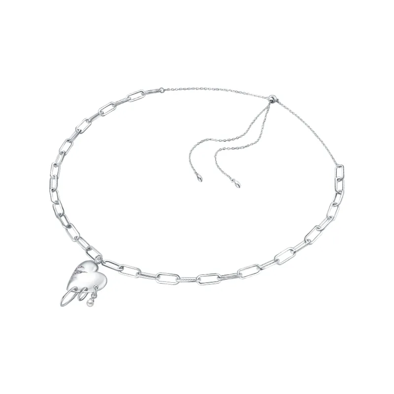 BABYBEI 925 Sterling Silver Shell Pearl Necklaces Women's-1
