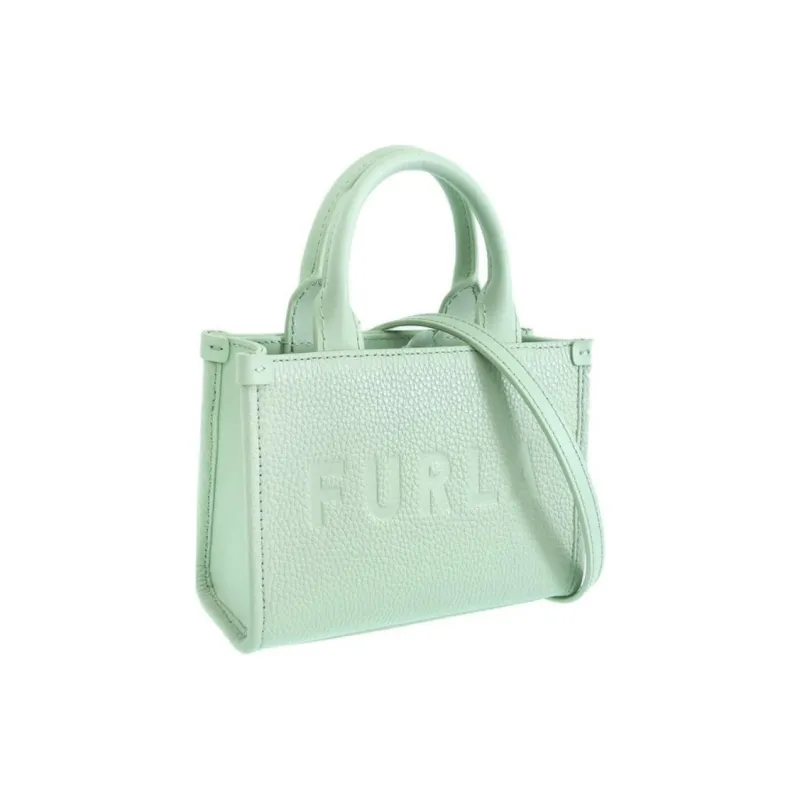 Furla Leather Tote Bag, Shopping Bag, Shoulder Bag, Crossbody Bag, Handbag Women's Green-1