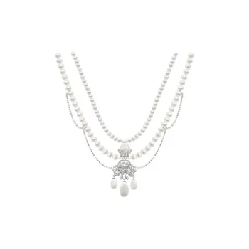 PARANOID PUPPY Pearl Vintage Fringe Necklace Party Evening Party Recommendation Women's