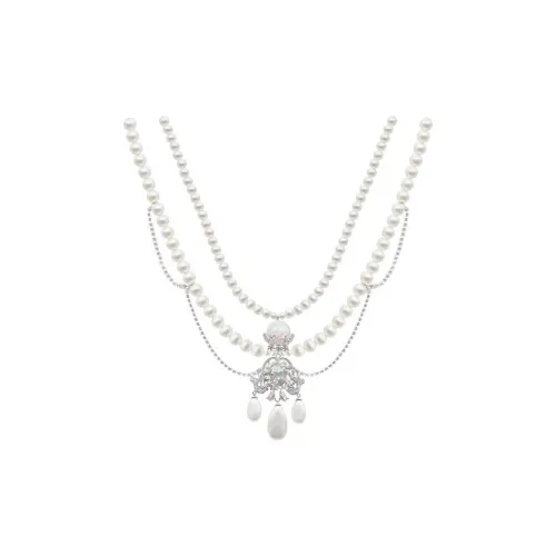 PARANOID PUPPY Pearl Vintage Fringe Necklace Party Evening Party Recommendation Women's