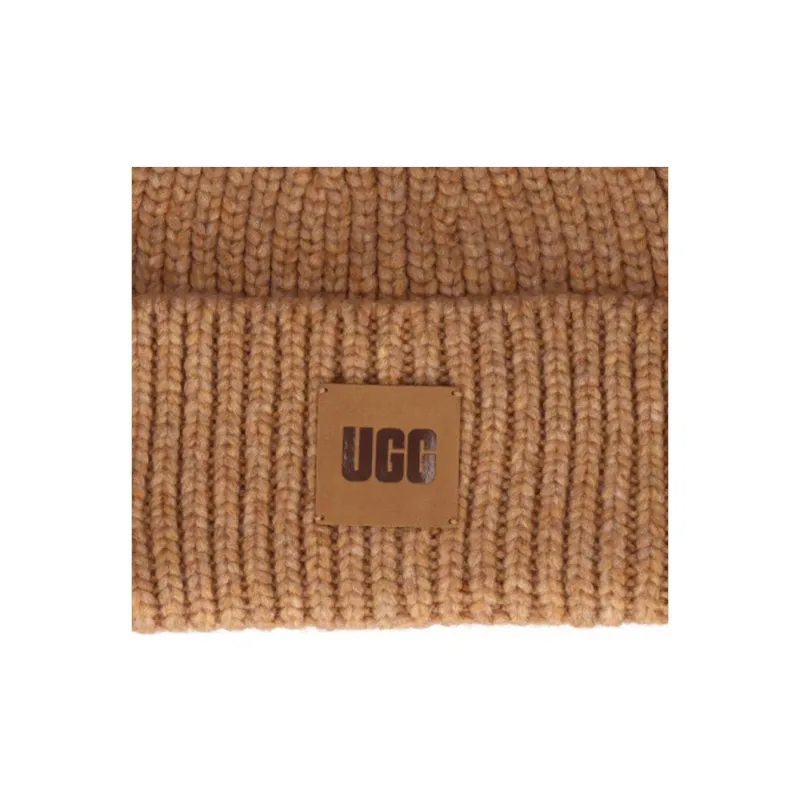 UGG Logo Patch Chunky Rib Knit Beanie-2