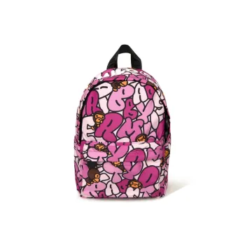 BABY MILO STORE BY A BATHING APE Fabric Backpack Regular Unisex Green/Pink