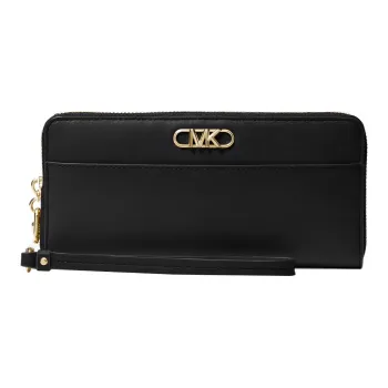 MICHAEL KORS PARKER Leather Wallet Large Size Women's Black