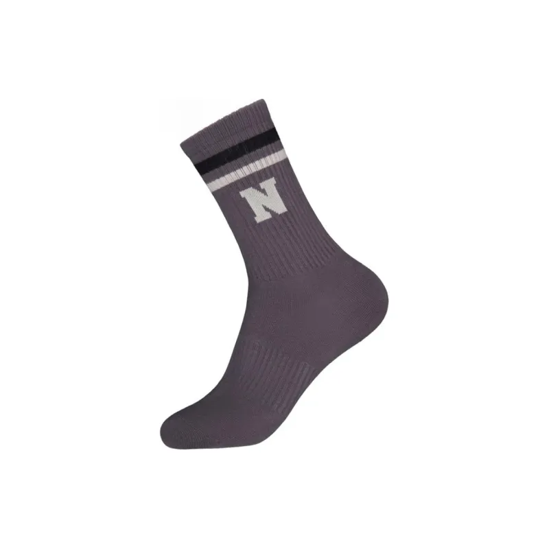 New Balance Mid Calf Socks Unisex 1 Pack Black Asphalt Cyan-0