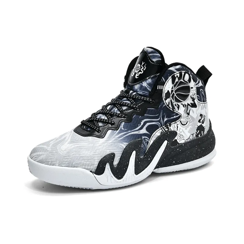 Black tailed Deer Shock Absorbers With Slip Resistant And Abrasion Resistant Properties Mid Top Basketball Shoes Unisex-8
