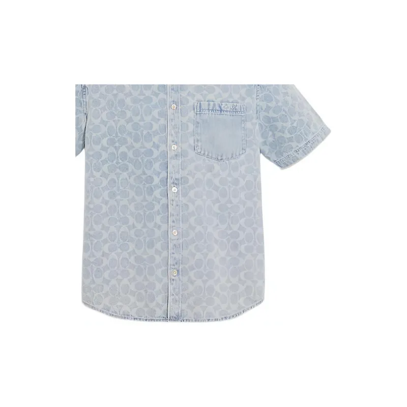 COACH SS22 Shirt Men's Light Blue-3
