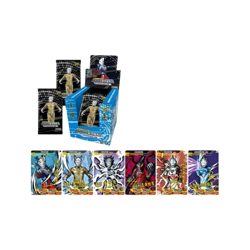 KAYOU Ultraman Card Gold Card Holographic Card With Full Stars In Ultraman Games IP/Anime Cards 20 Packs/box