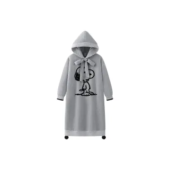 Gongdie x SNOOPY/ Pajama Robe Women's Gray