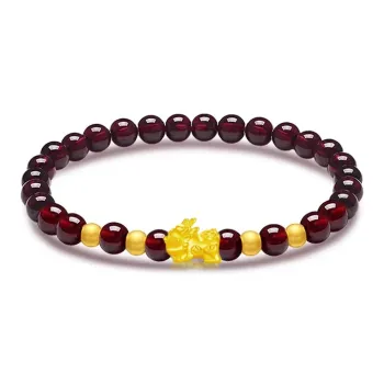 HAPPY BEAN Gold Bracelet Women's