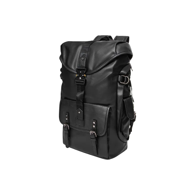 KONADCT Oxford/PU 17 Inch Backpack Large Size Unisex Black/Monogram-15