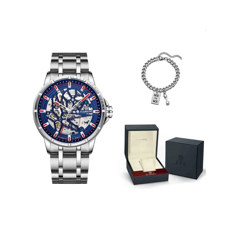 STARKING Automatic Mechanical Movement Watch Men's Watches Blue Dial-8